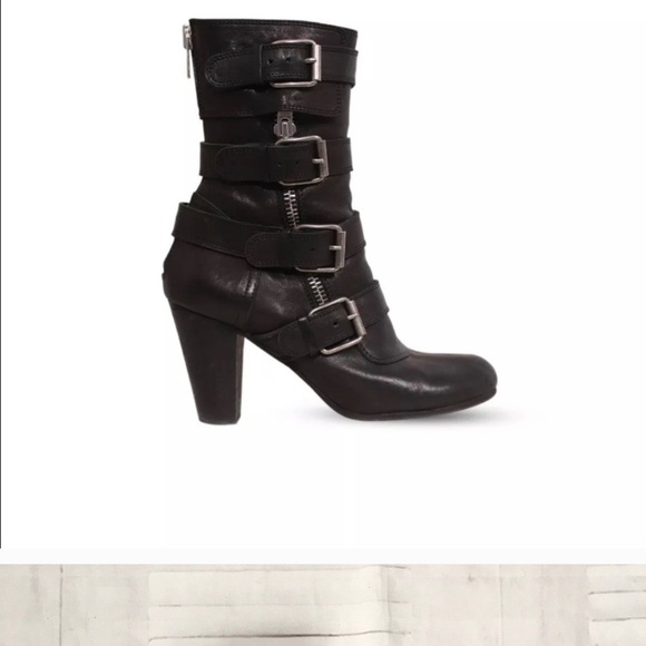 Chloe Shoes - Chloe black leather buckle zip boots sz 8
